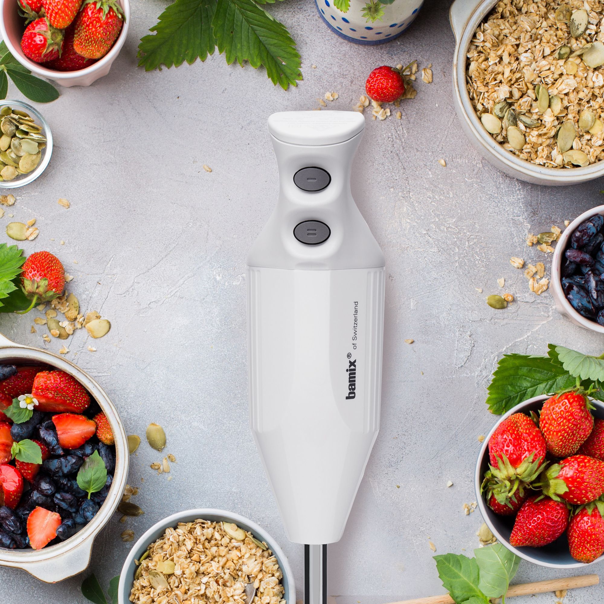 Bamix Deluxe Immersion Blender 180W White